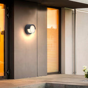 contemporary waterproof outdoor wall lights in round and square designs for gardens and villas