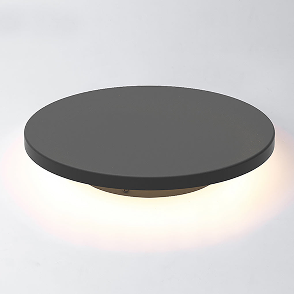 Halo Bottom-Emitting Solar Ground Light — Die-Cast Aluminum & Glass, LED 18W, 3000K, IP65, 11.8" Diameter