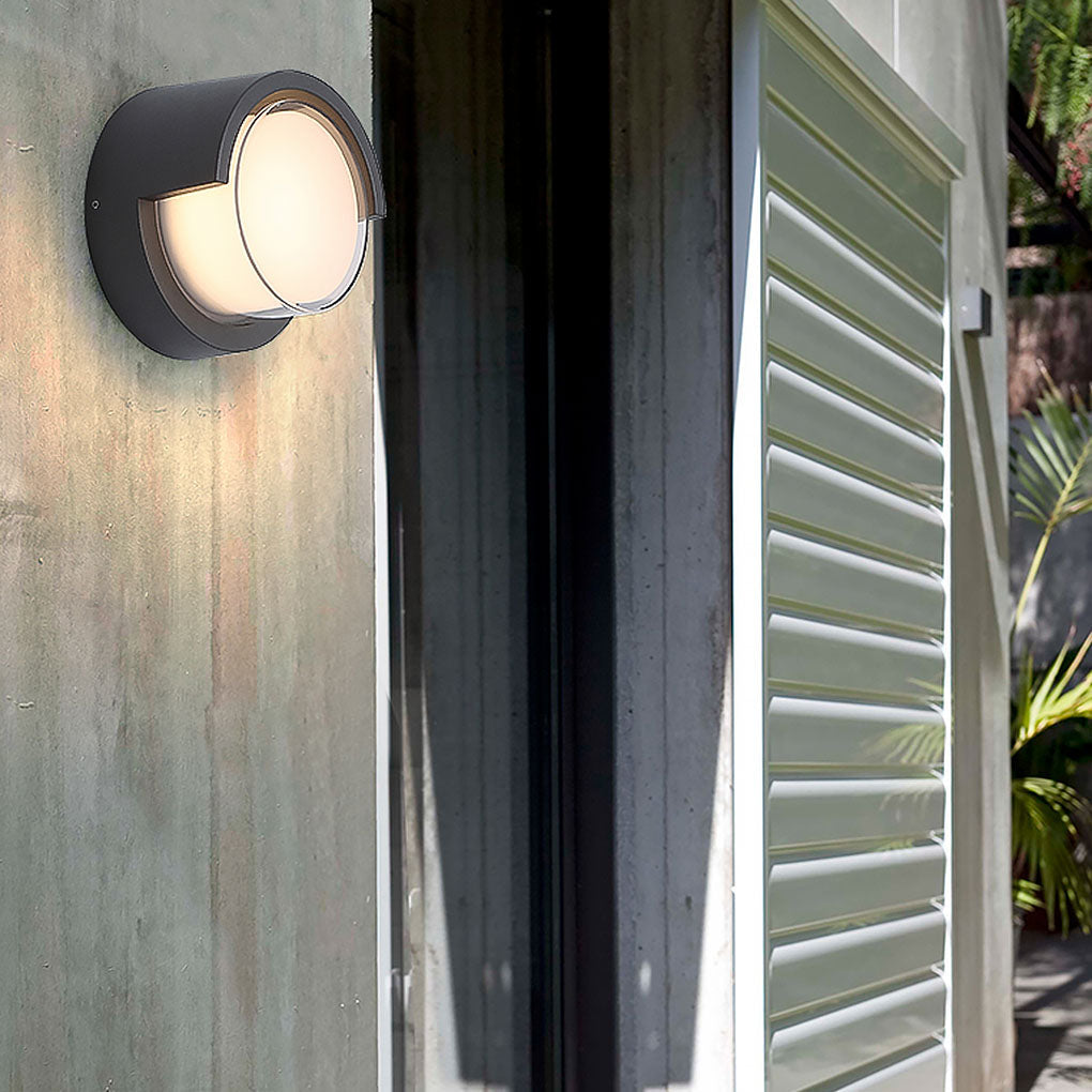 contemporary waterproof outdoor wall lights in round and square designs for gardens and villas