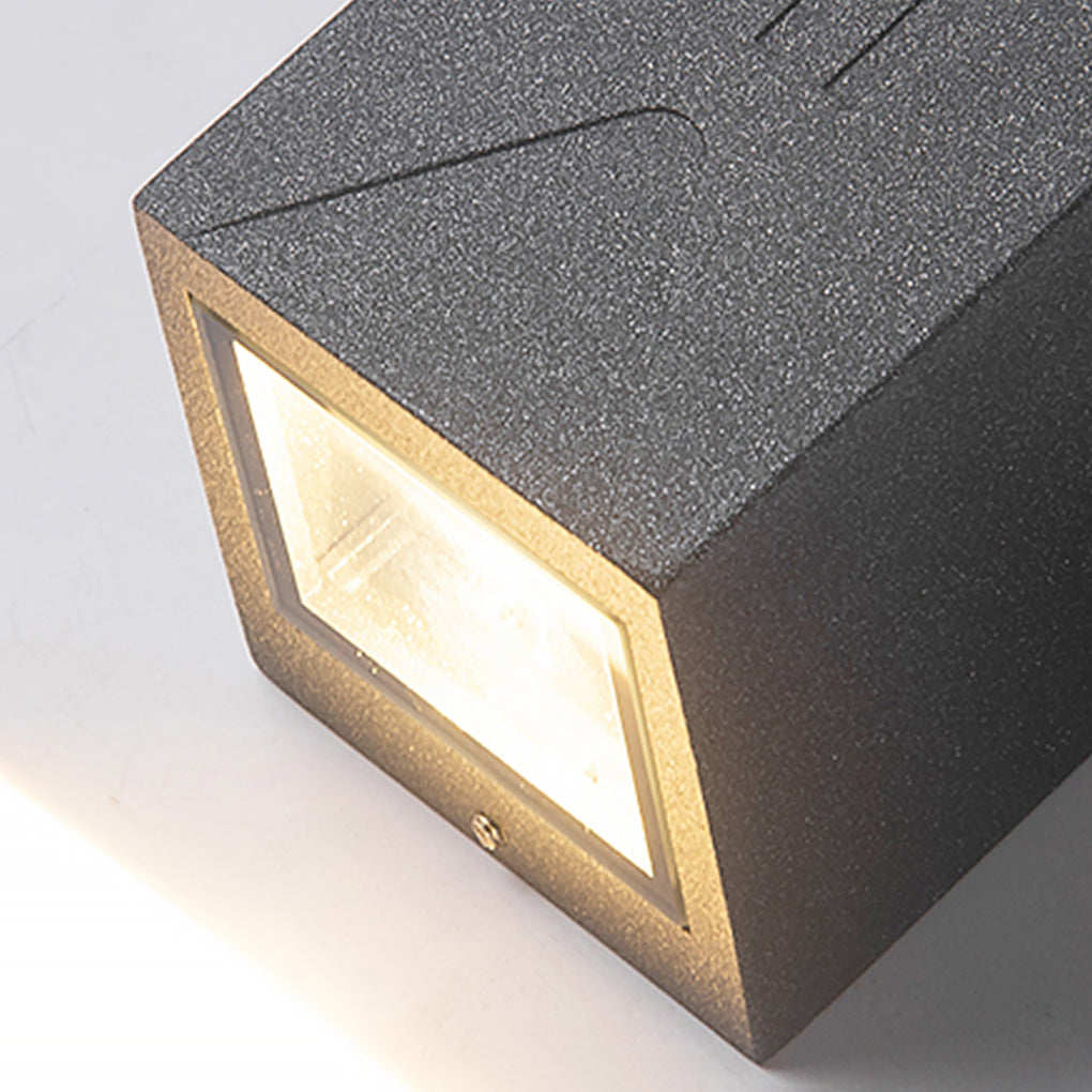 Up/Down Outdoor Wall Sconce — Aluminum & Glass, COB + LED Dual-Beam, IP65, 3000K Warm White