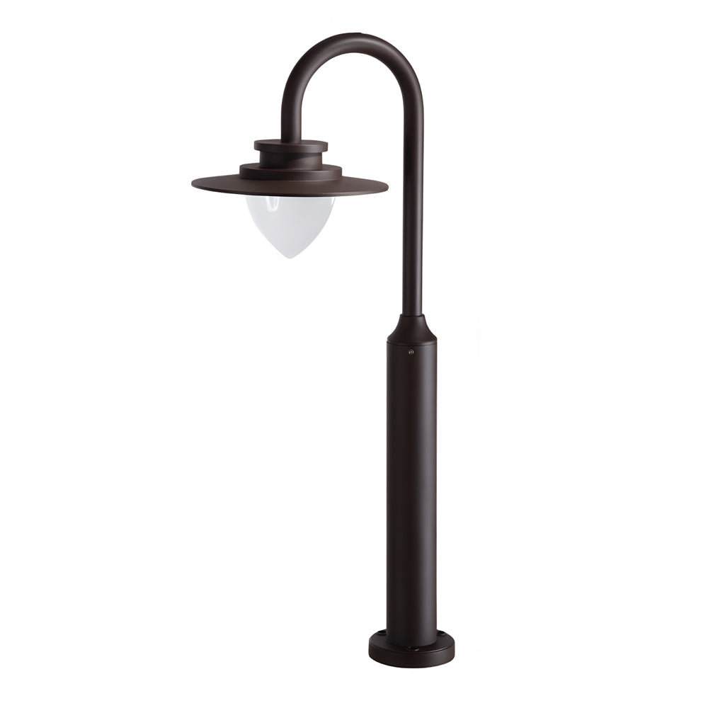 durable outdoor post lighting minimalist nordic arc arm led lawn lamp