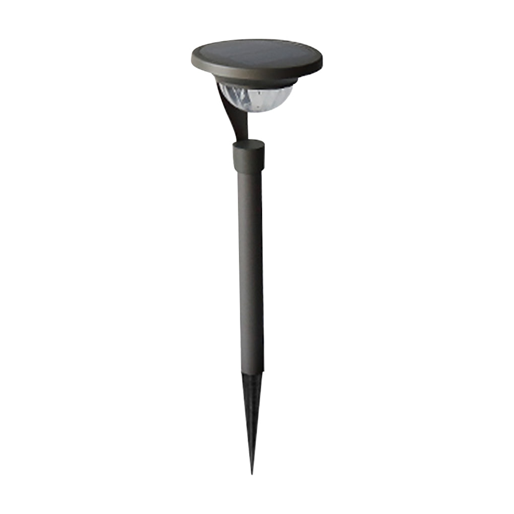 Conical Floating-Top Solar Bollard Path Light — Dark Gray Stainless Steel & ABS, LED Warm White, IP54, Dusk-to-Dawn, 6" × 23"