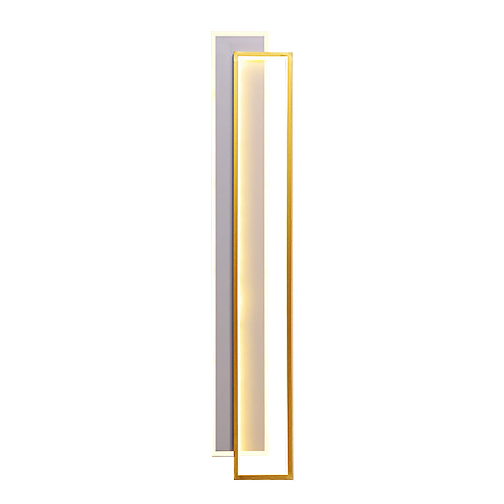 Minimalist Linear LED Wall Sconce — Aluminum & Acrylic, Three-Step Dimming, 25W–50W, Black or Gold