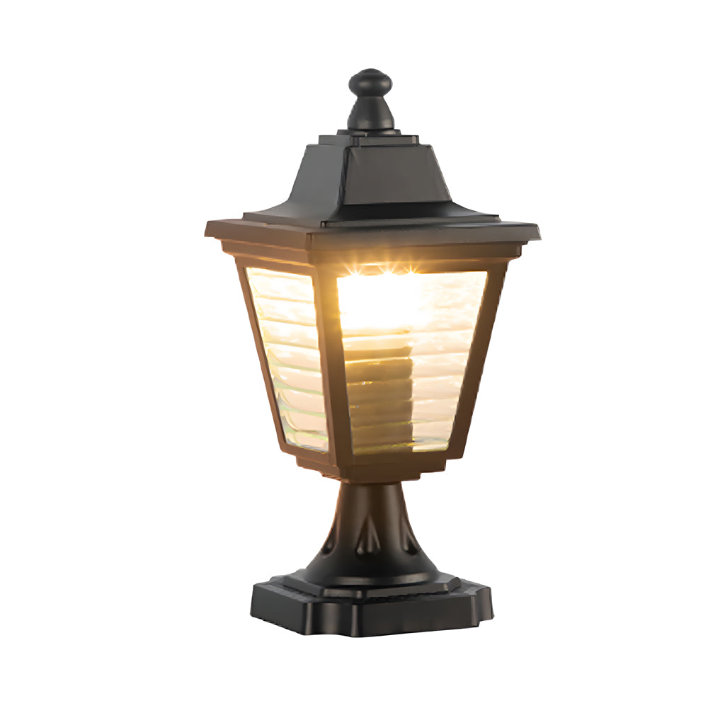 Outdoor Post & Wall Landscape Light — Black Aluminum, E27, IP54 Weatherproof, Warm White 3000K