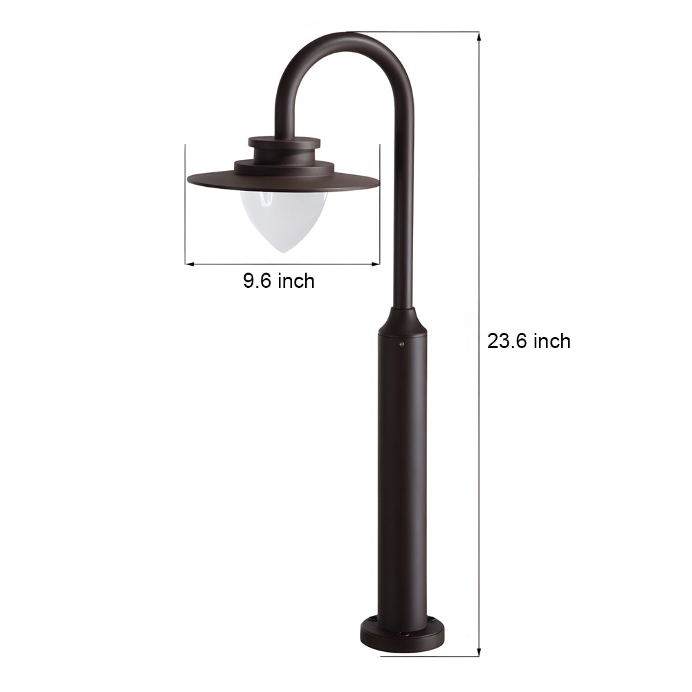 durable outdoor post lighting minimalist nordic arc arm led lawn lamp