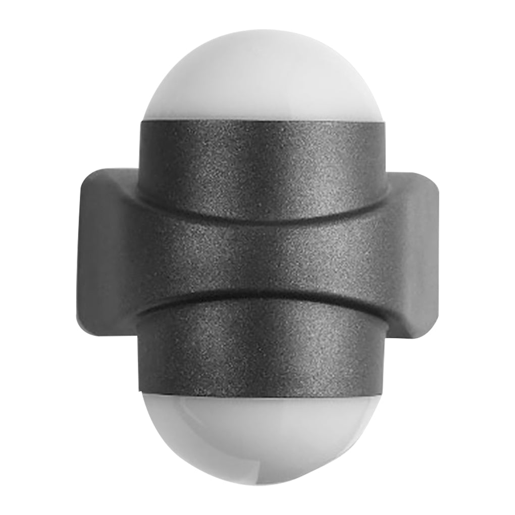 Modern Round Waterproof LED Up and Down Outdoor Wall Sconces in Black