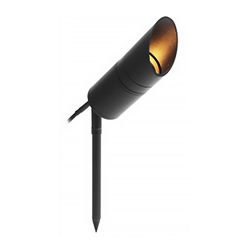 Adjustable LED Landscape Spotlight — Die-Cast Aluminum & Glass, Matte Black, IP54 Weatherproof, Rotatable Head