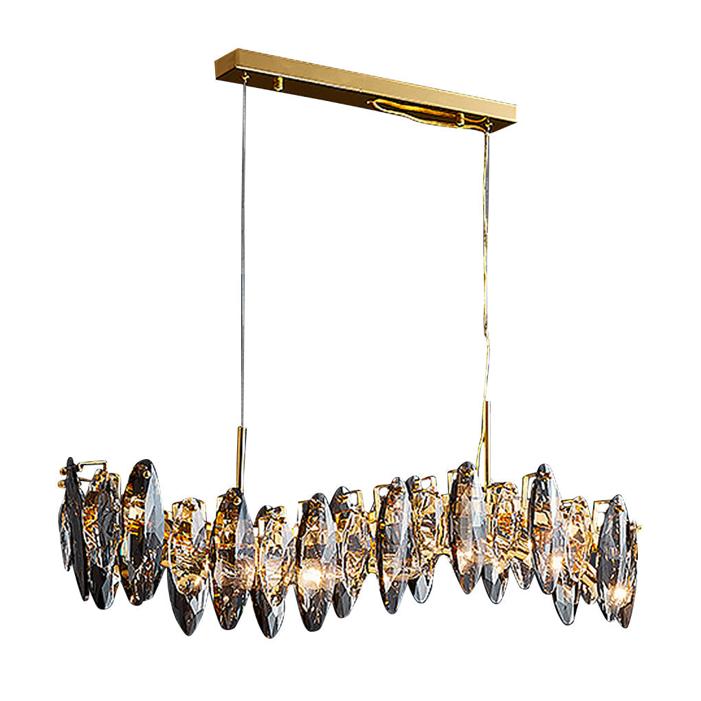 Postmodern Crystal Chandelier — Gold Electroplated Hardware, G9 Three-Color LED