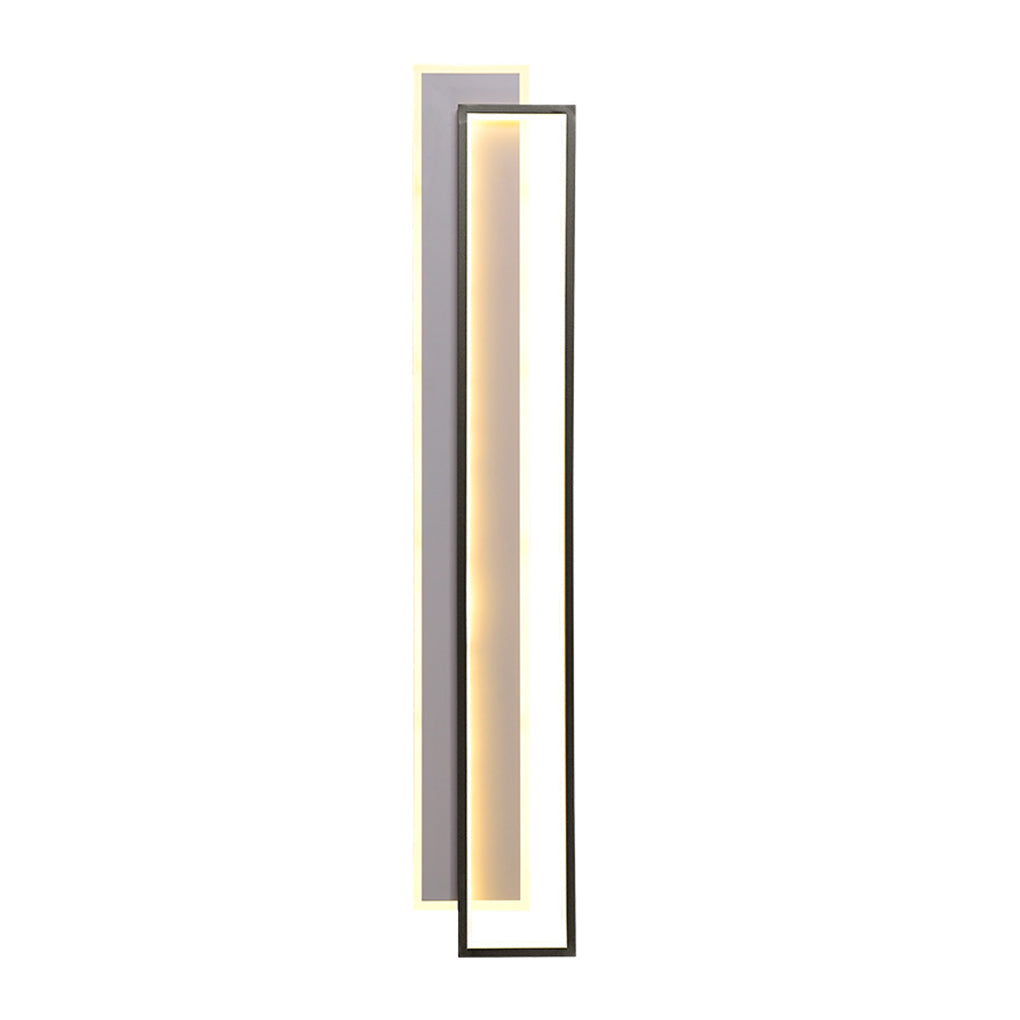 Minimalist Linear LED Wall Sconce — Aluminum & Acrylic, Three-Step Dimming, 25W–50W, Black or Gold