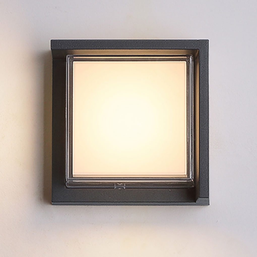 contemporary waterproof outdoor wall lights in round and square designs for gardens and villas