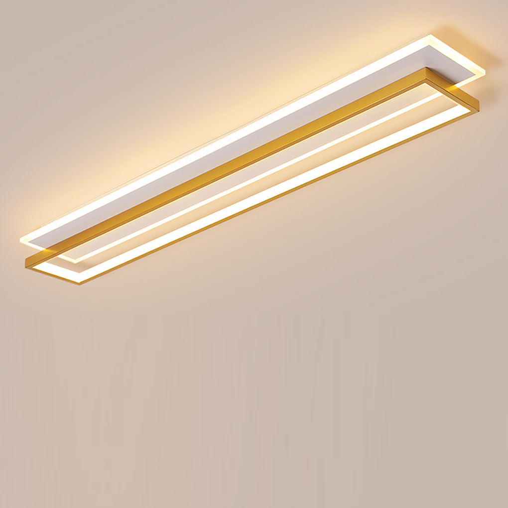 Minimalist Linear LED Wall Sconce — Aluminum & Acrylic, Three-Step Dimming, 25W–50W, Black or Gold