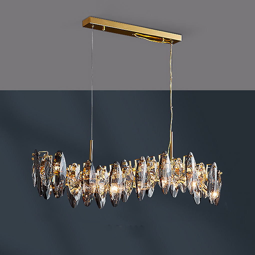 Postmodern Crystal Chandelier — Gold Electroplated Hardware, G9 Three-Color LED