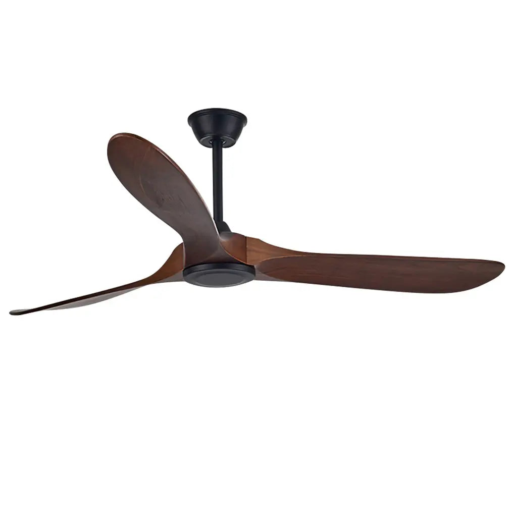 Retro Solid Wood Ceiling Fan with Lights - Silent Dimming and Frequency Conversion Luxe