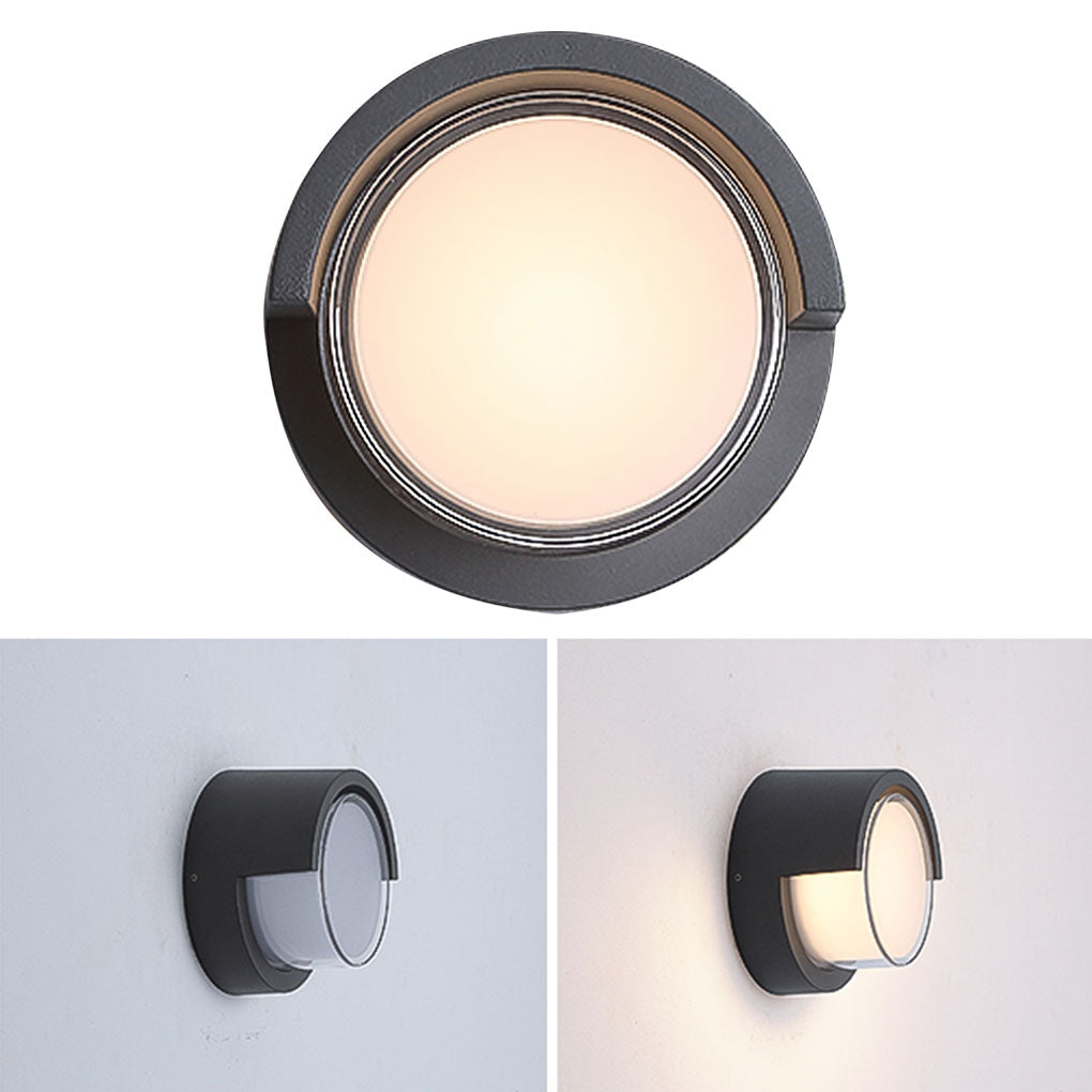 contemporary waterproof outdoor wall lights in round and square designs for gardens and villas