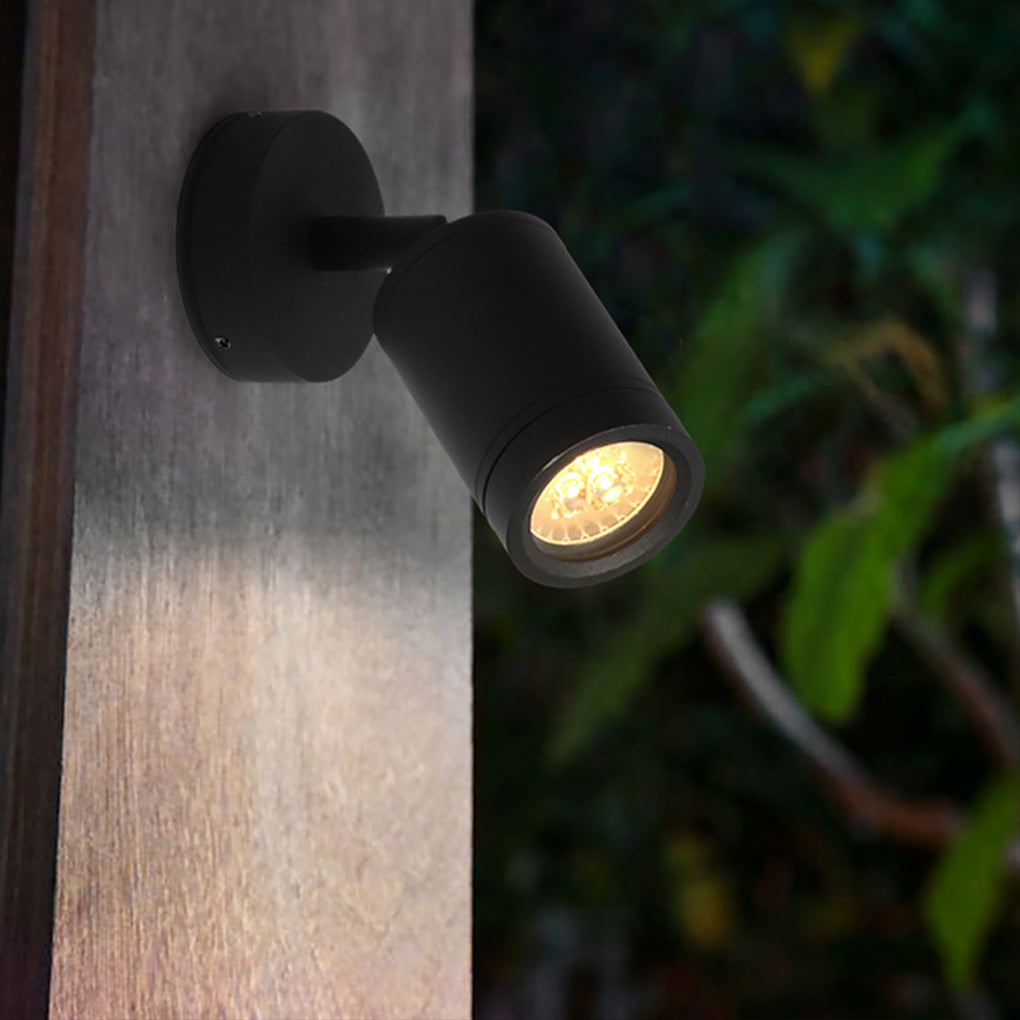Adjustable LED Landscape Spotlight — Die-Cast Aluminum & Glass, Matte Black, IP54 Weatherproof, Rotatable Head