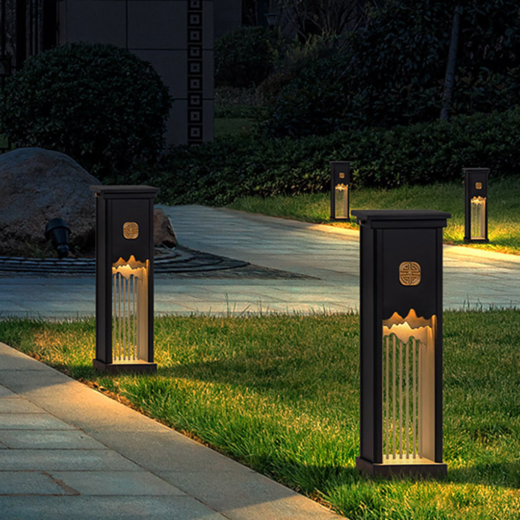 artfully designed outdoor led light with elegant cut craft and strip features