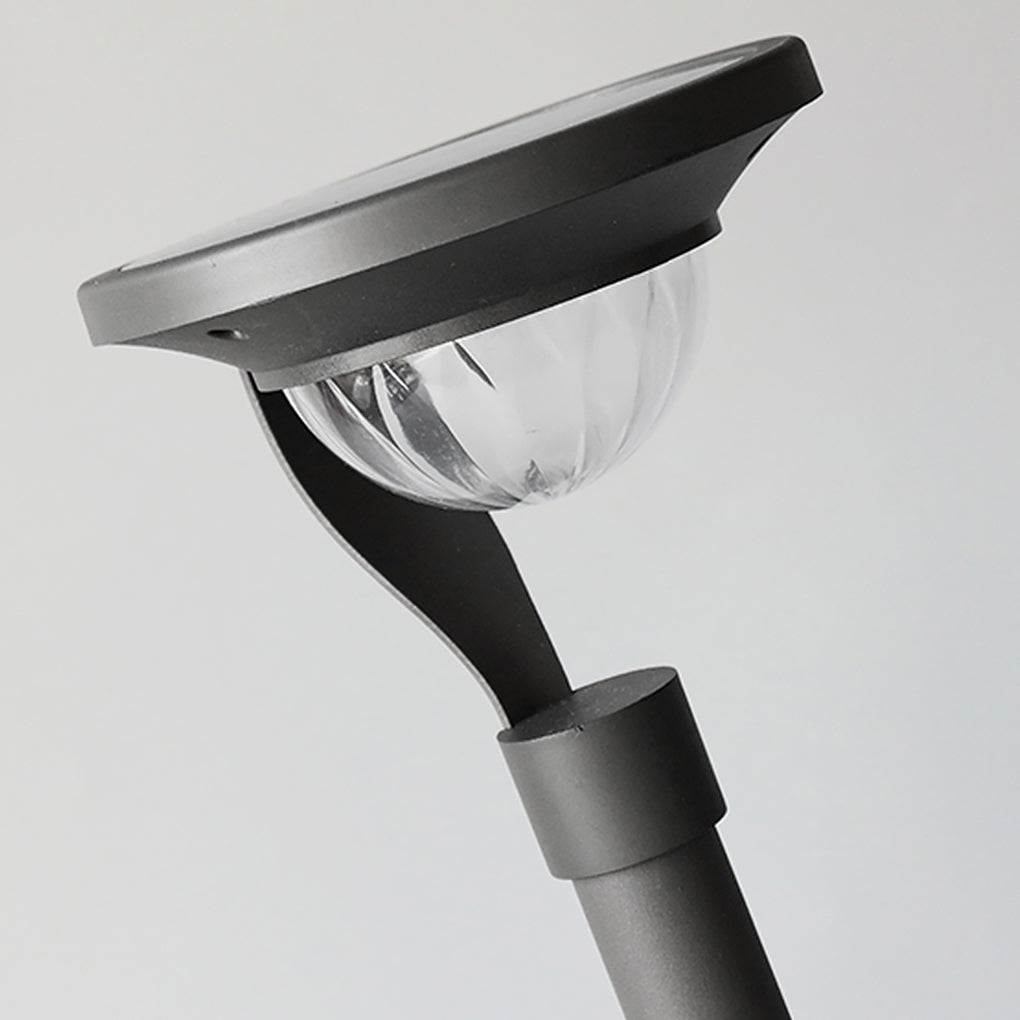 Conical Floating-Top Solar Bollard Path Light — Dark Gray Stainless Steel & ABS, LED Warm White, IP54, Dusk-to-Dawn, 6" × 23"