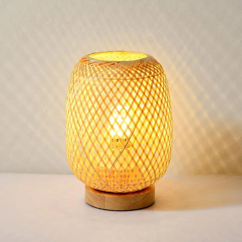 Natural Japanese Rattan Table Lamps: Charming Ambient Lighting Luxe