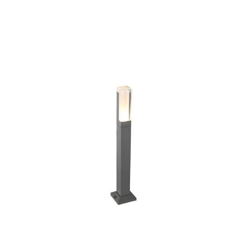 waterproof sleek black aluminum led bollard lights with minimalist cuboid design