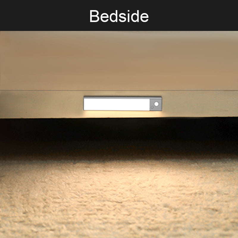 Magnetic Under-Cabinet Sensor Light — Aluminum, LED, Three-Color Dimming (3000K/4000K/6000K), Stepless Dimming, USB Rechargeable