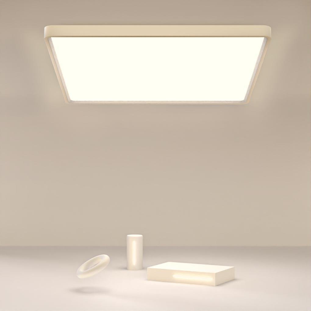 Minimalist Flush-Mount Ceiling Light — Iron and PMMA, LED, 3-Color Dimming, Remote Control, 60W, 20" or 30"