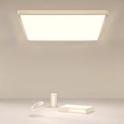 Minimalist Flush-Mount Ceiling Light — Iron and PMMA, LED, 3-Color Dimming, Remote Control, 60W, 20" or 30"