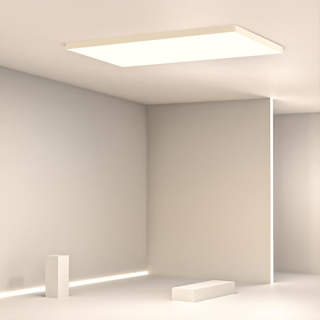 Minimalist Flush-Mount Ceiling Light — Iron and PMMA, LED, 3-Color Dimming, Remote Control, 60W, 20" or 30"