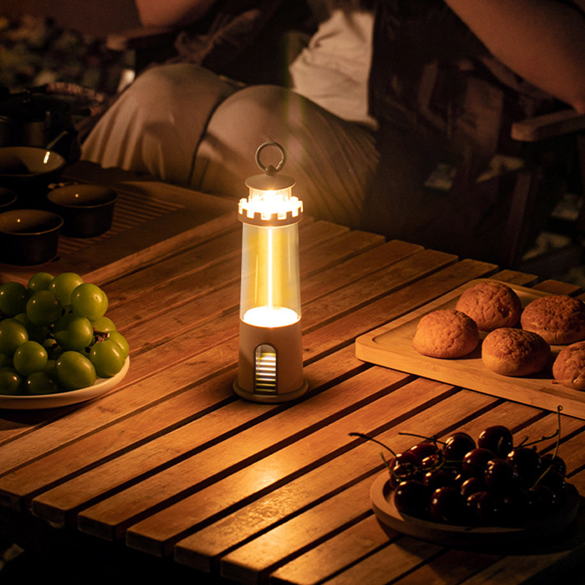 Camping Lantern — ABS+PC, 1200mAh, Three-Mode LED, 2200K, IPX4 Waterproof, Magnetic Base, Type-C Charging
