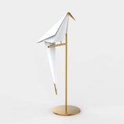 LED Accent Table Lamp with Ambient Origami Bird Design Luxe
