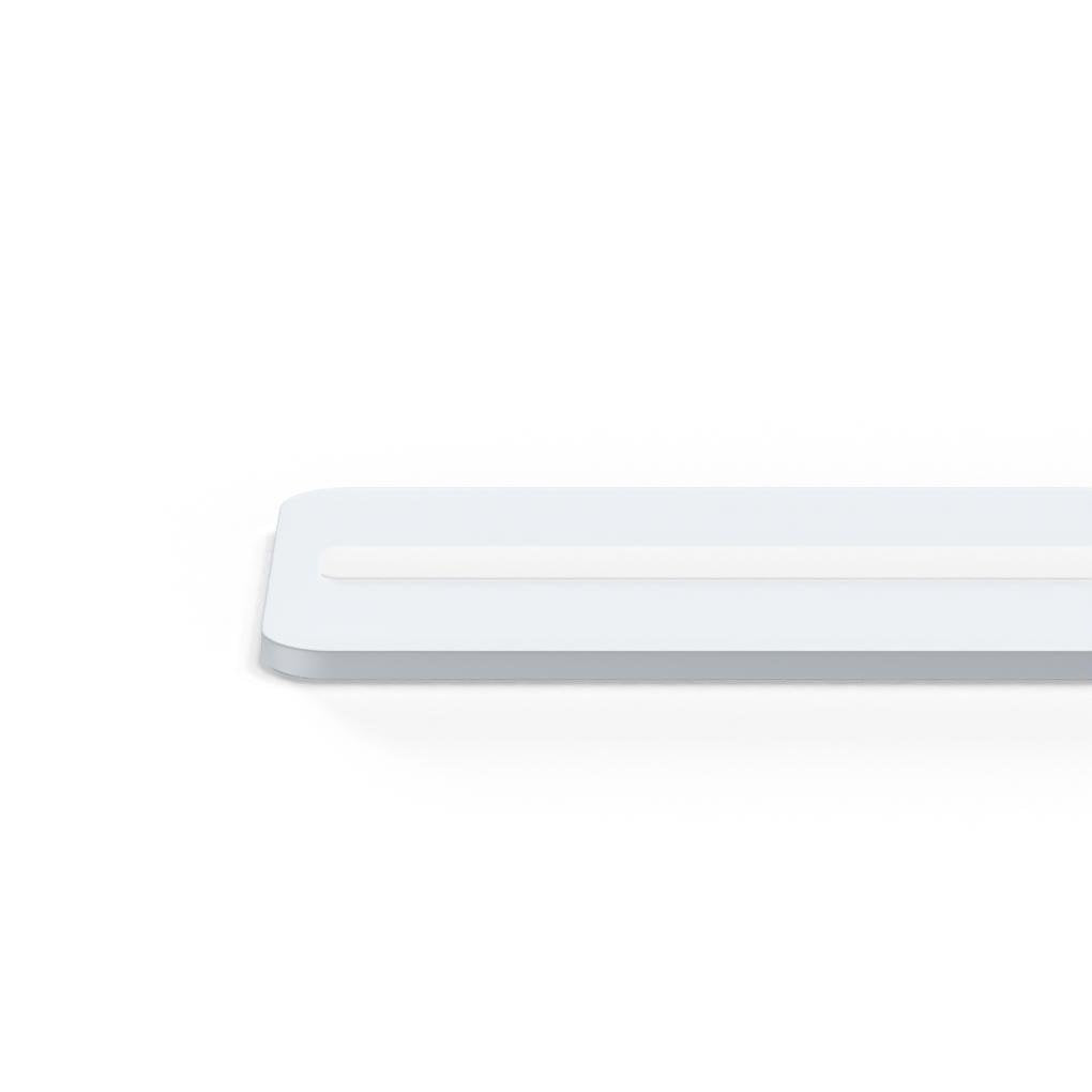 Rectangular LED Flush-Mount Ceiling Light — White Iron, 3-Step Dimming (3000K/4500K/6000K), 40W, Multiple Sizes