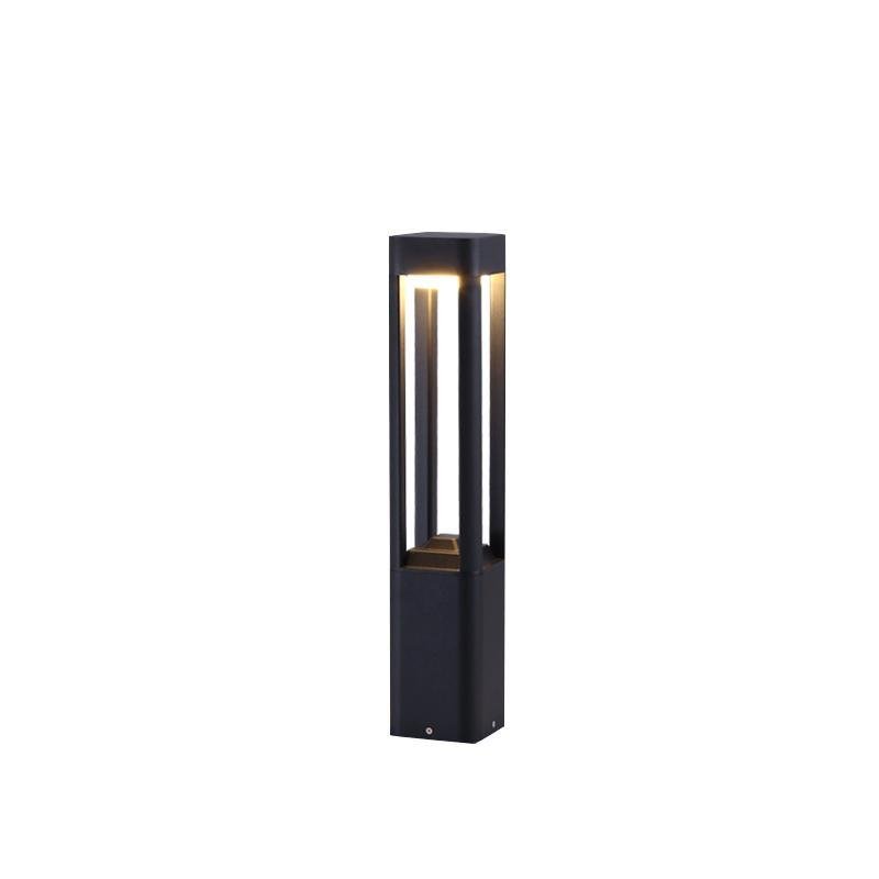 Open-Sided Quadruple-Arm LED Bollard Light — Die-Cast Aluminum, 6W–10W, 3000K Warm White, IP55, 12"–36"