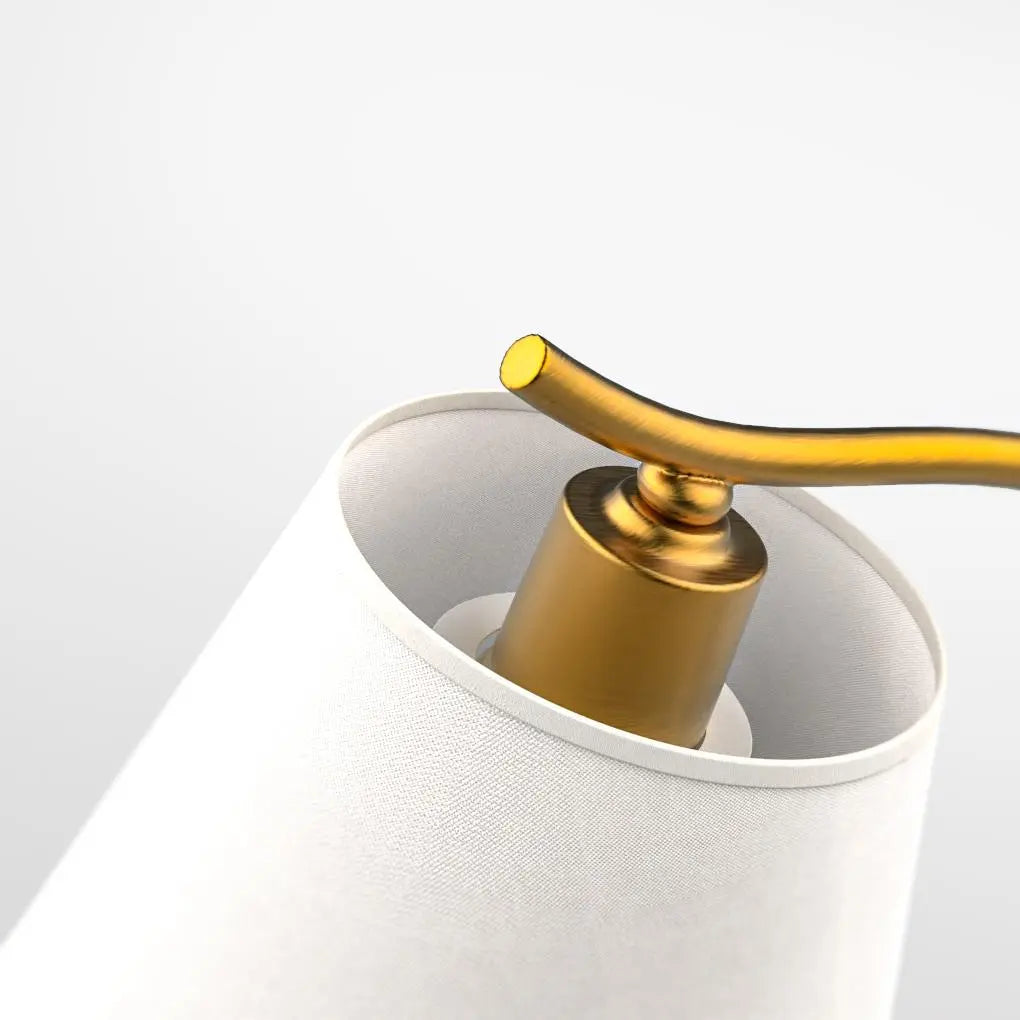 Gooseneck Metal Desk Lamp with Cone Fabric Shade for Your Home Office Luxe