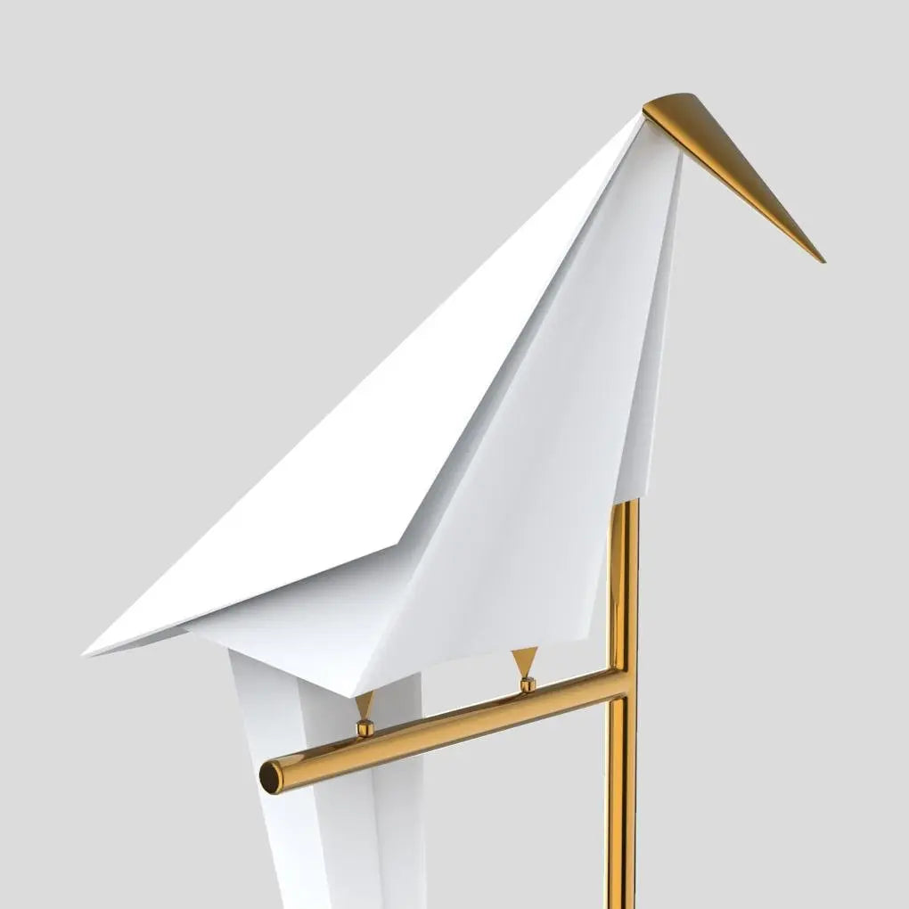 LED Accent Table Lamp with Ambient Origami Bird Design Luxe
