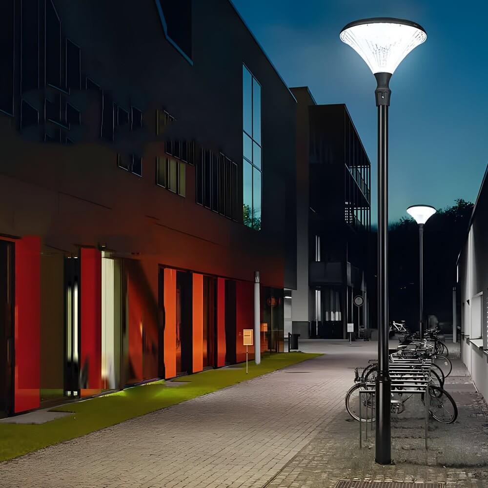1 light black solar led outdoor lamp post and street light
