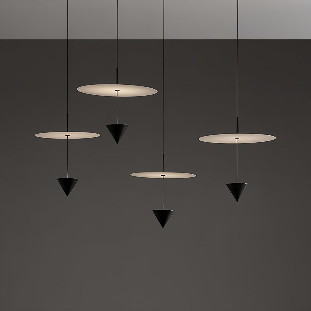 Minimalist Linear Cone Pendant — Aluminum, 1-Light LED, 5W, 30cm & 40cm, 3-Color Temperatures