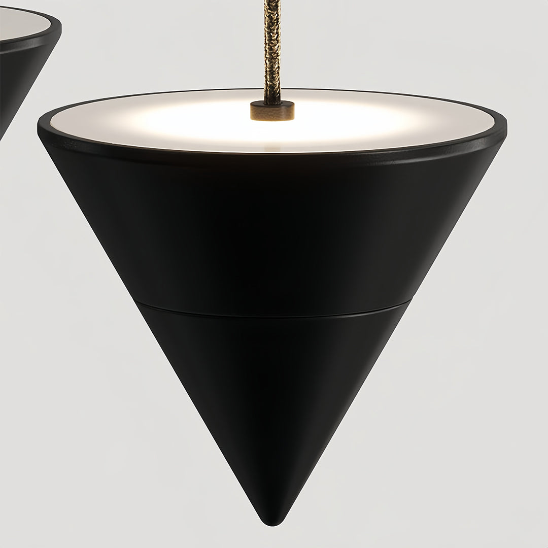 Minimalist Linear Cone Pendant — Aluminum, 1-Light LED, 5W, 30cm & 40cm, 3-Color Temperatures