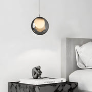 1 light pendant light with 63 inch glass bubble shade