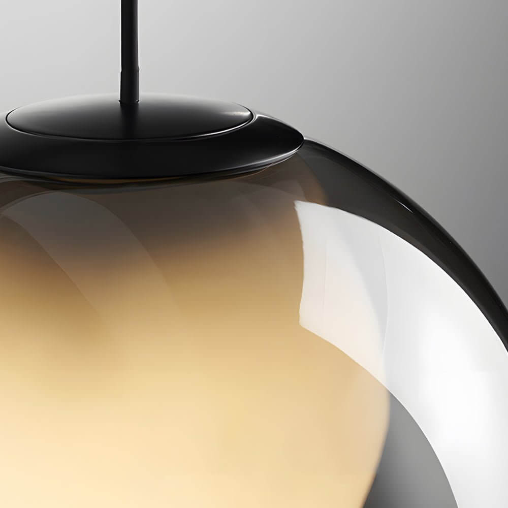 1 light pendant light with 63 inch glass bubble shade