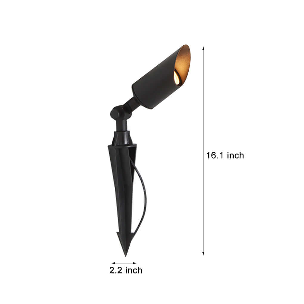 Adjustable Outdoor Landscape Spotlight — Die-Cast Aluminum, 7W LED, IP54 Weatherproof, Hardwired