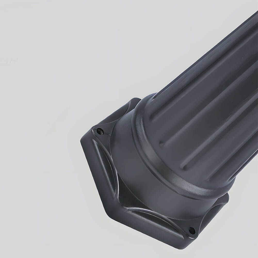 102 inch black outdoor street light with three light post lamp and pole