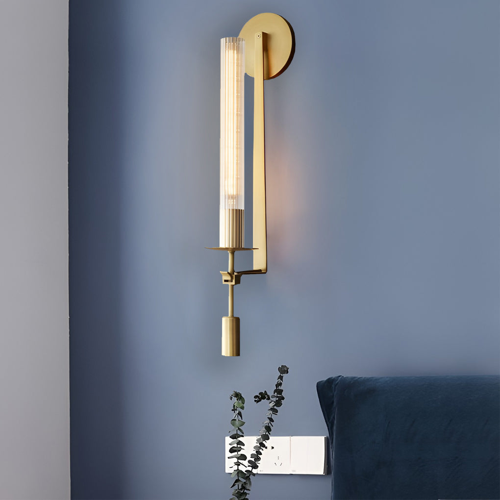 Postmodern Crystal Plug-in Wall Sconce — E14, Black or Bronze, 1-Light or 2-Light