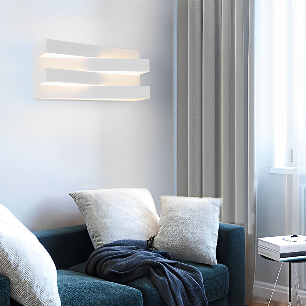 Minimalist Geometric LED Wall Sconce — Iron and Acrylic, 12W–18W, Warm White 3000K, 8" or 11"