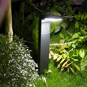 Modern Solar LED Bollard Path Light — ABS+PC, Black, Dusk-to-Dawn Auto On/Off, IP64, 4V/2W, 6000K/3000K