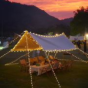 Solar LED Ball String Lights — Warm White 3000K, IP44 Weatherproof, Connectable up to 10 Strands