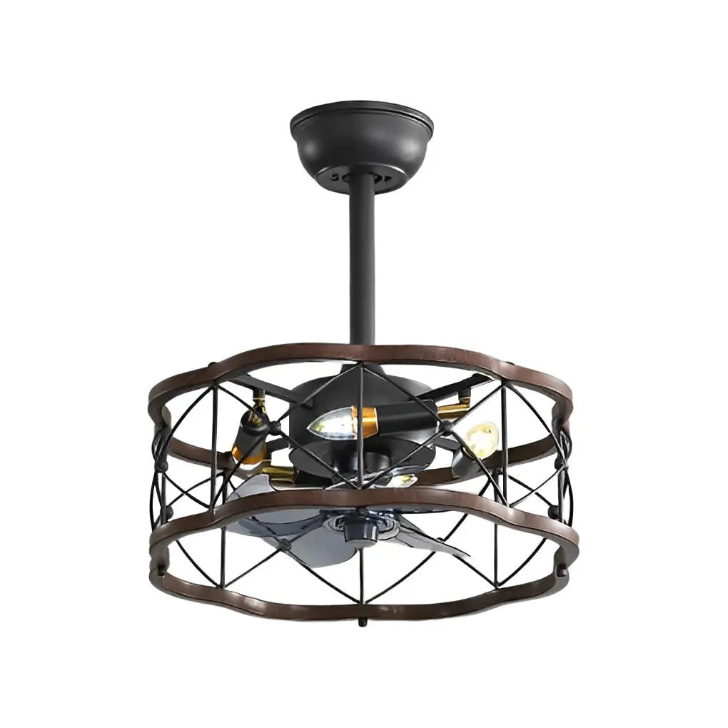 Bladeless Ceiling Fan with Remote Control: Retro Design, Three-Step Dimming, and Silent Operation Luxe