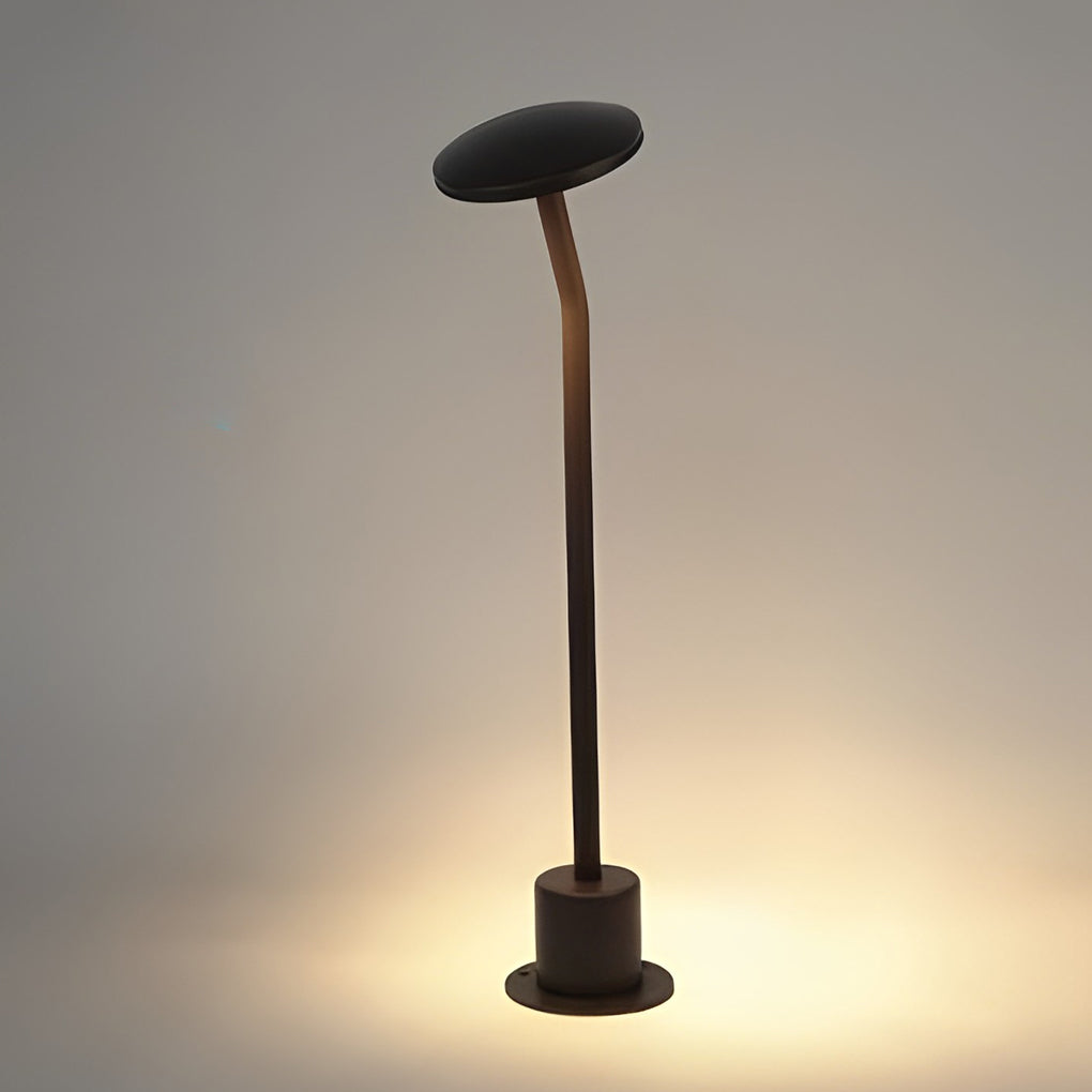 Mushroom LED Path Light — Aluminum, Brown, IP65 Weatherproof, Warm White 3000K, 33" H