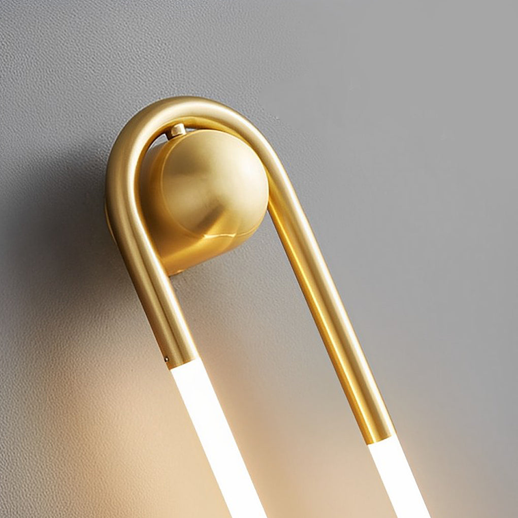 Minimalist Round-Rectangular Wall Sconce — Copper & Black, Brass, Acrylic Shade, 9W/18W LED, Three-Step Dimming, 3000K/4500K/6000K