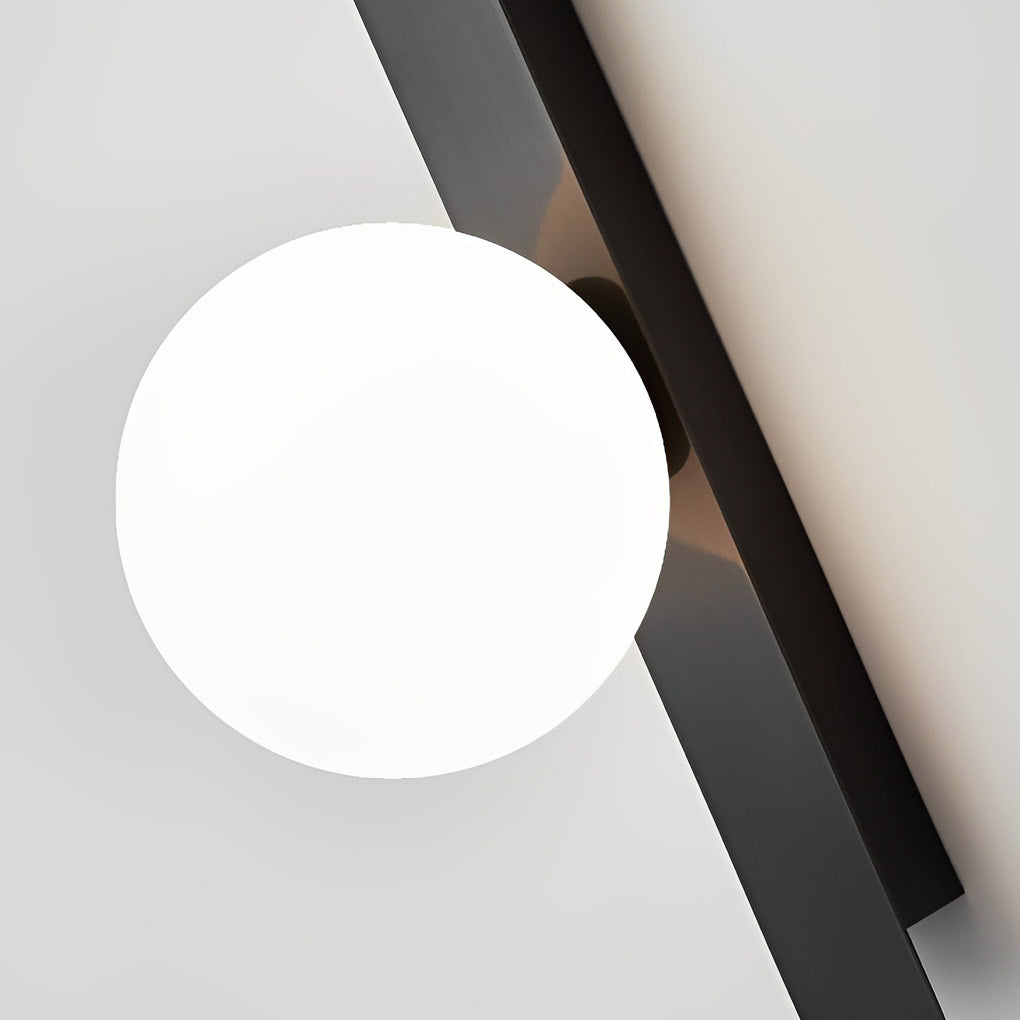 Linear Wall Sconce with Adjustable Spotlight — Black and Gold, Copper and Glass, Three-Step Dimming (3000K/4500K/6000K), LED, 31"