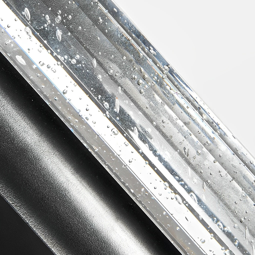 11.8" Bubble Glass Hardwired Outdoor Wall Sconce — Aluminum, LED 12W, IP65 Waterproof, 3000K