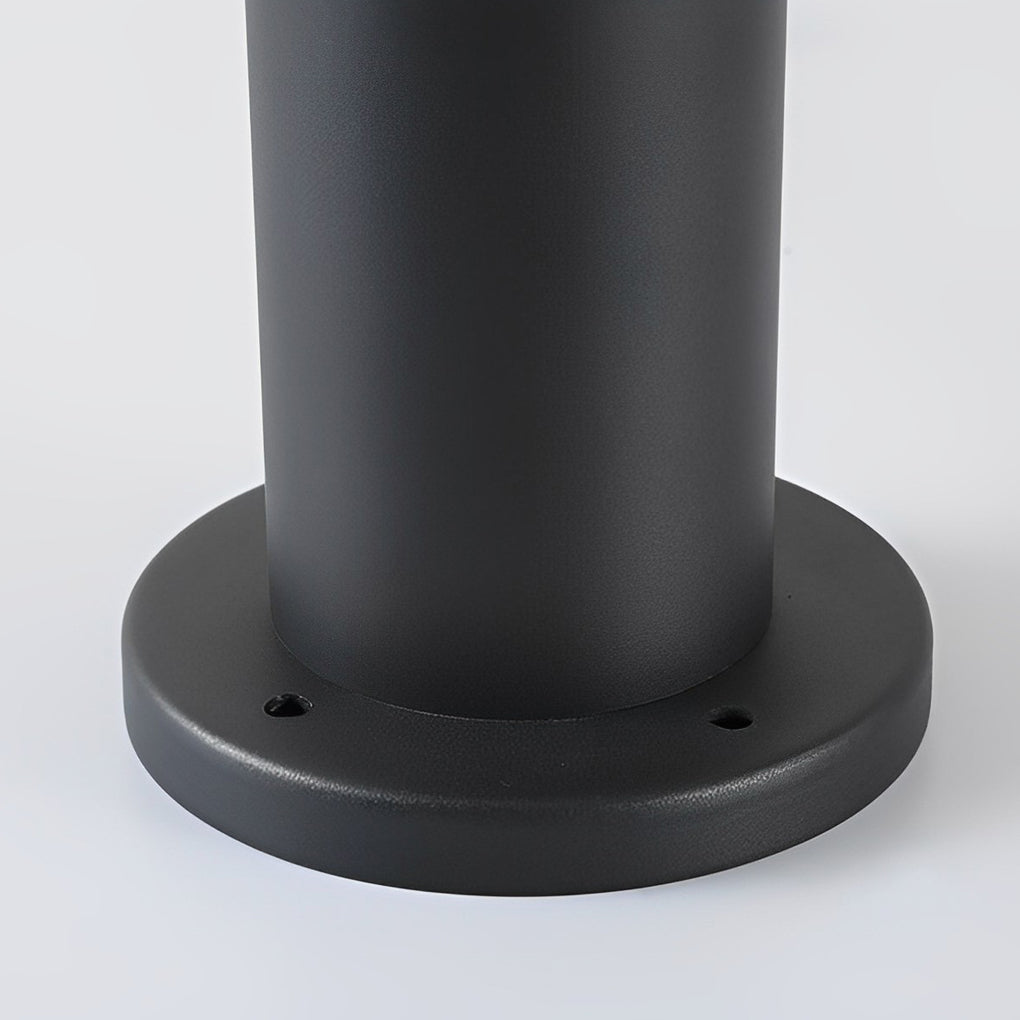 Classic English Outdoor Post Light — Black Iron and Glass, LED E27, 9W, 3000K, 15"/23"/43"